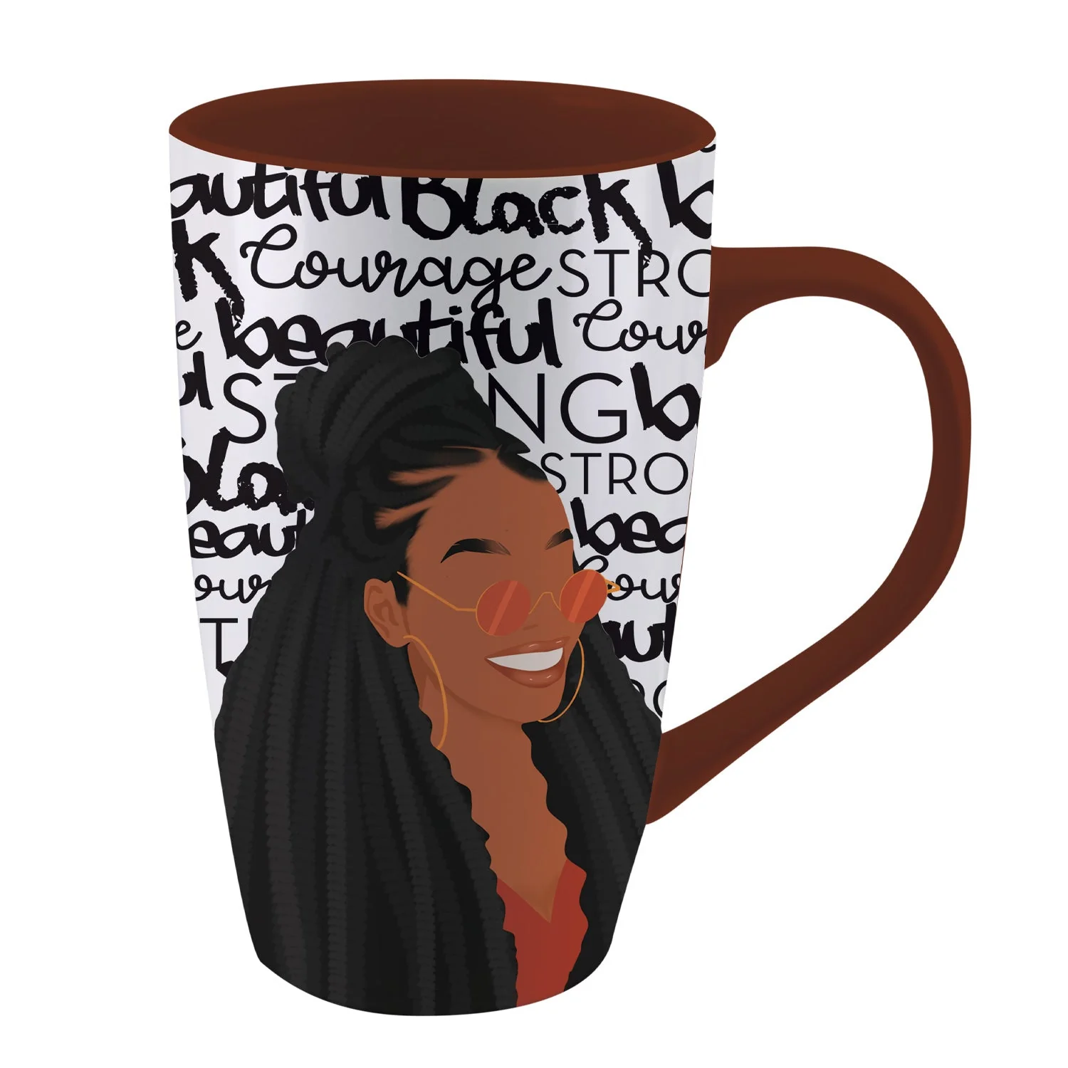 Black and Beautiful Latte Mug - Image 2