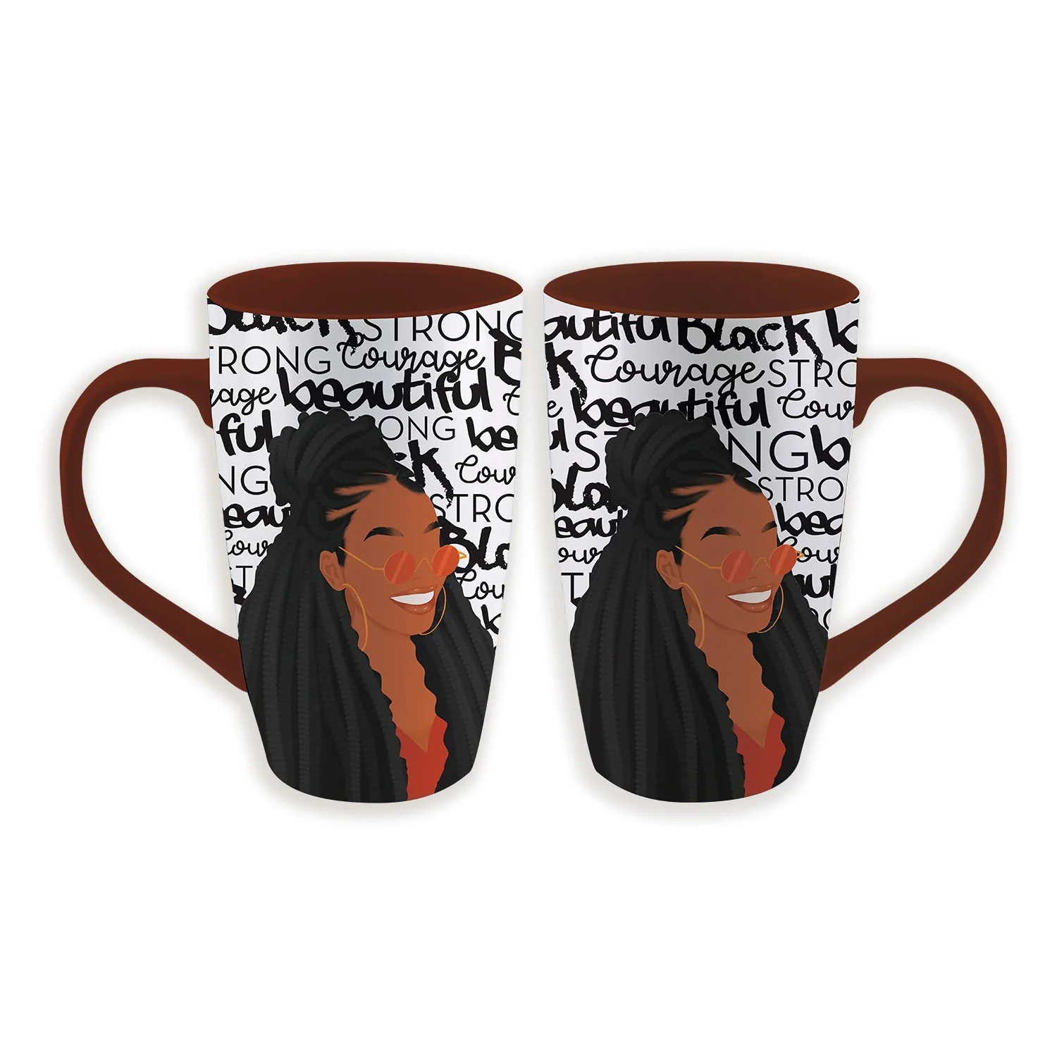 Black and Beautiful Latte Mug - Image 3