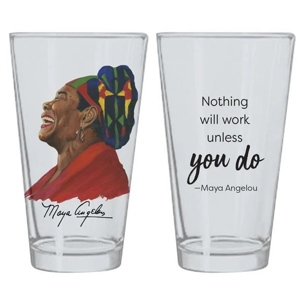 DRINKING GLASS SET 5 - MAYA ANGELOU - Image 4