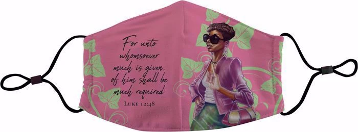 PINK AND GREEN FACE MASK - Image 2