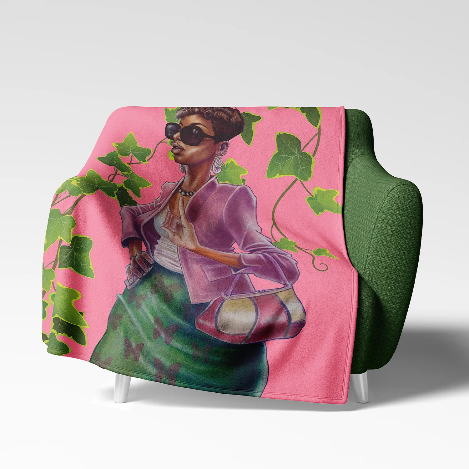 Pink and Green Blanket - Image 3