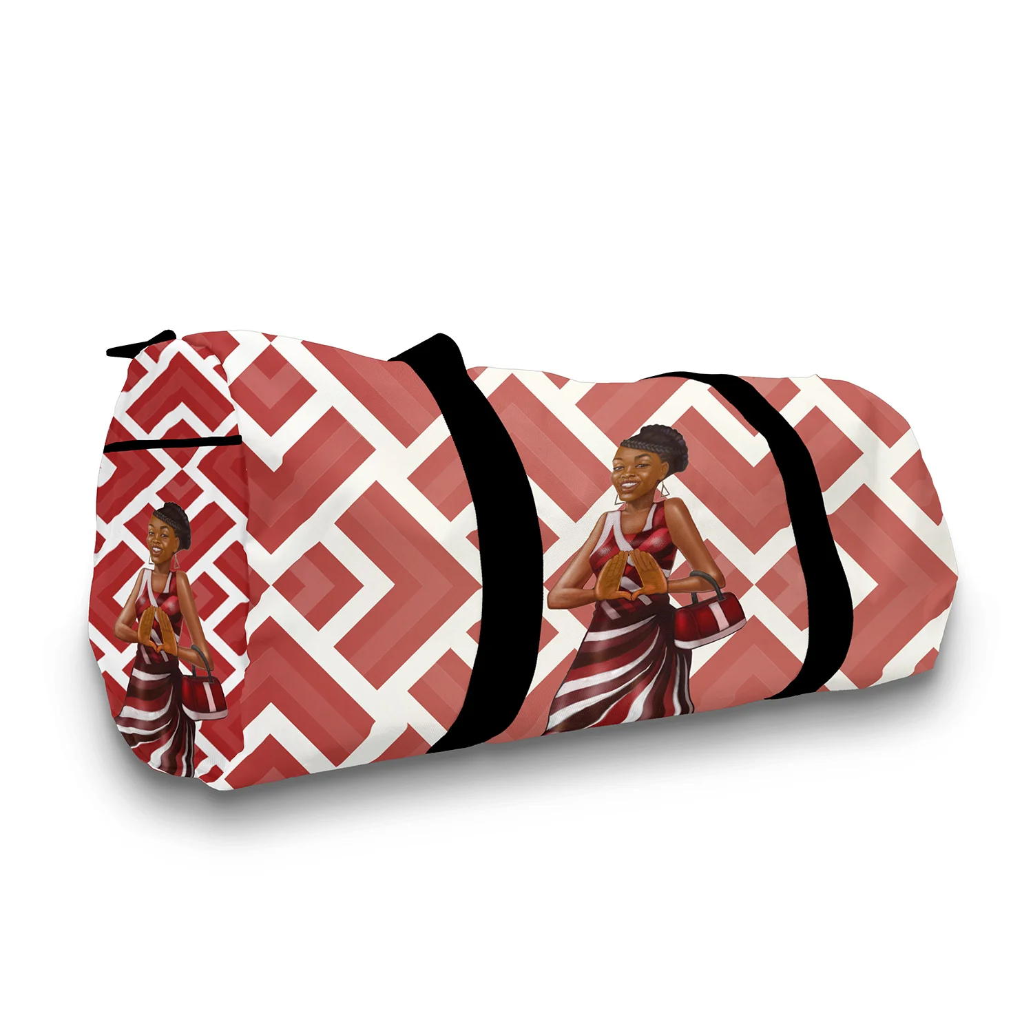 Red & White Travel Bag - Image 2