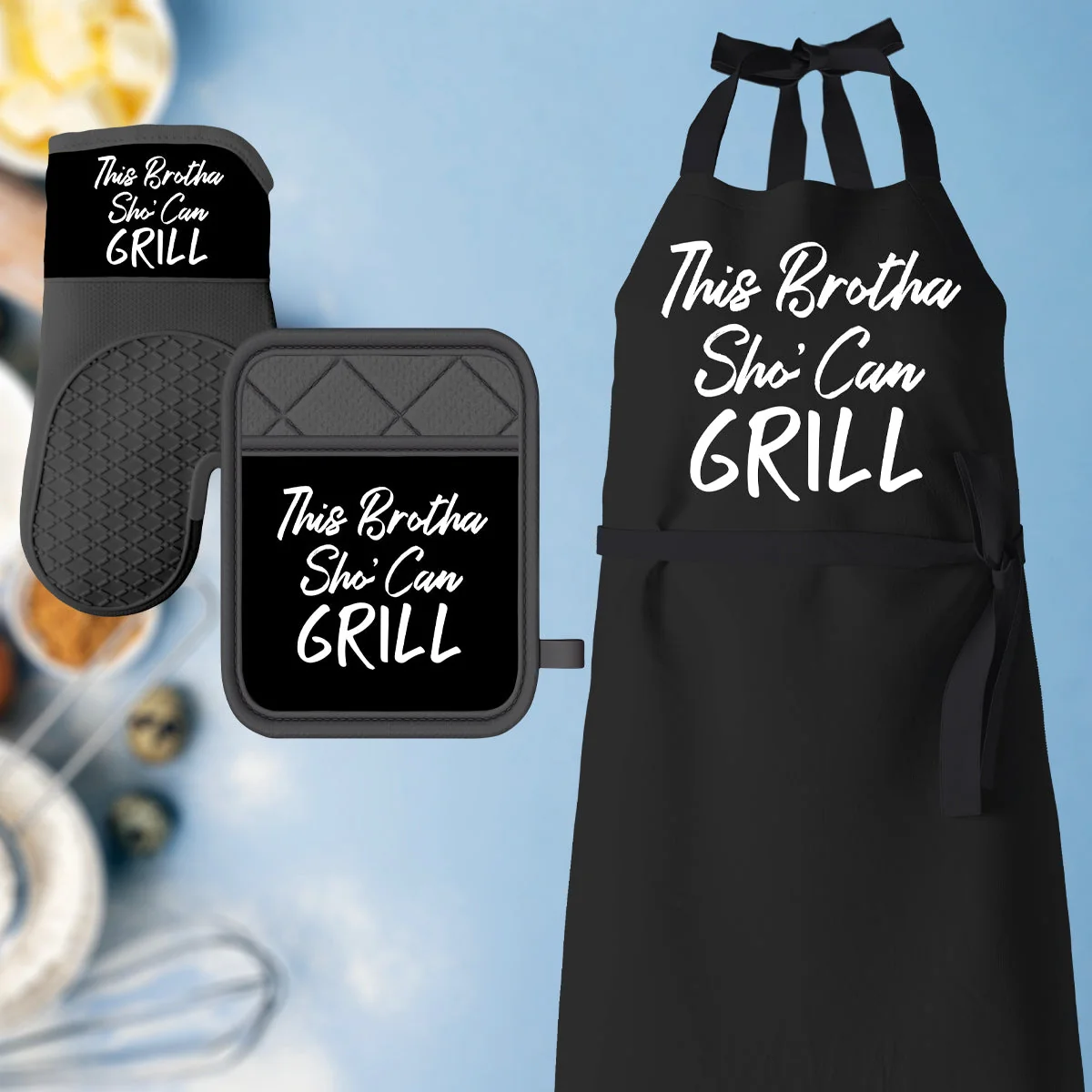 THIS BROTHA SHO CAN GRILL APRON - Image 2