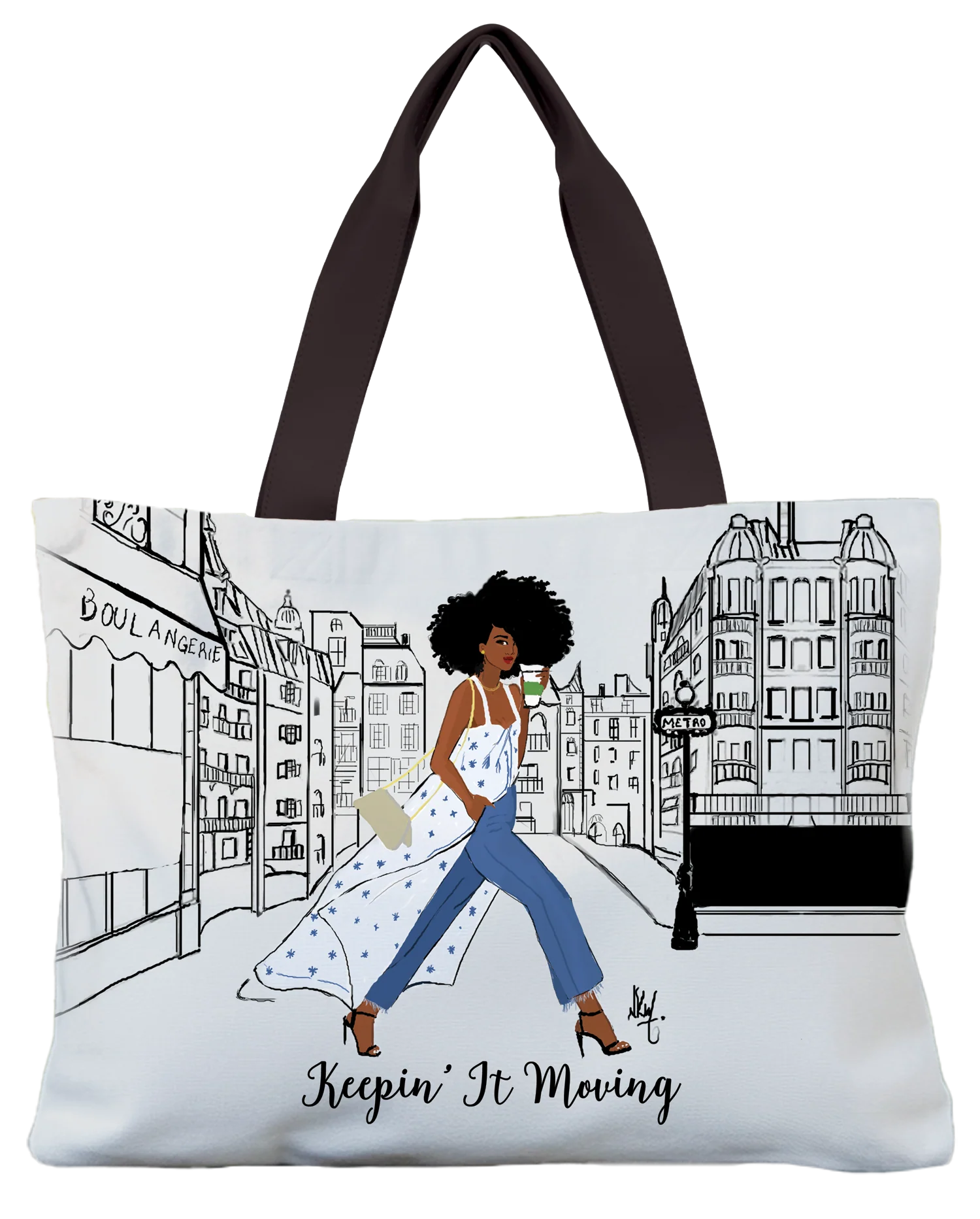 Keepin It Moving Canvas Bag