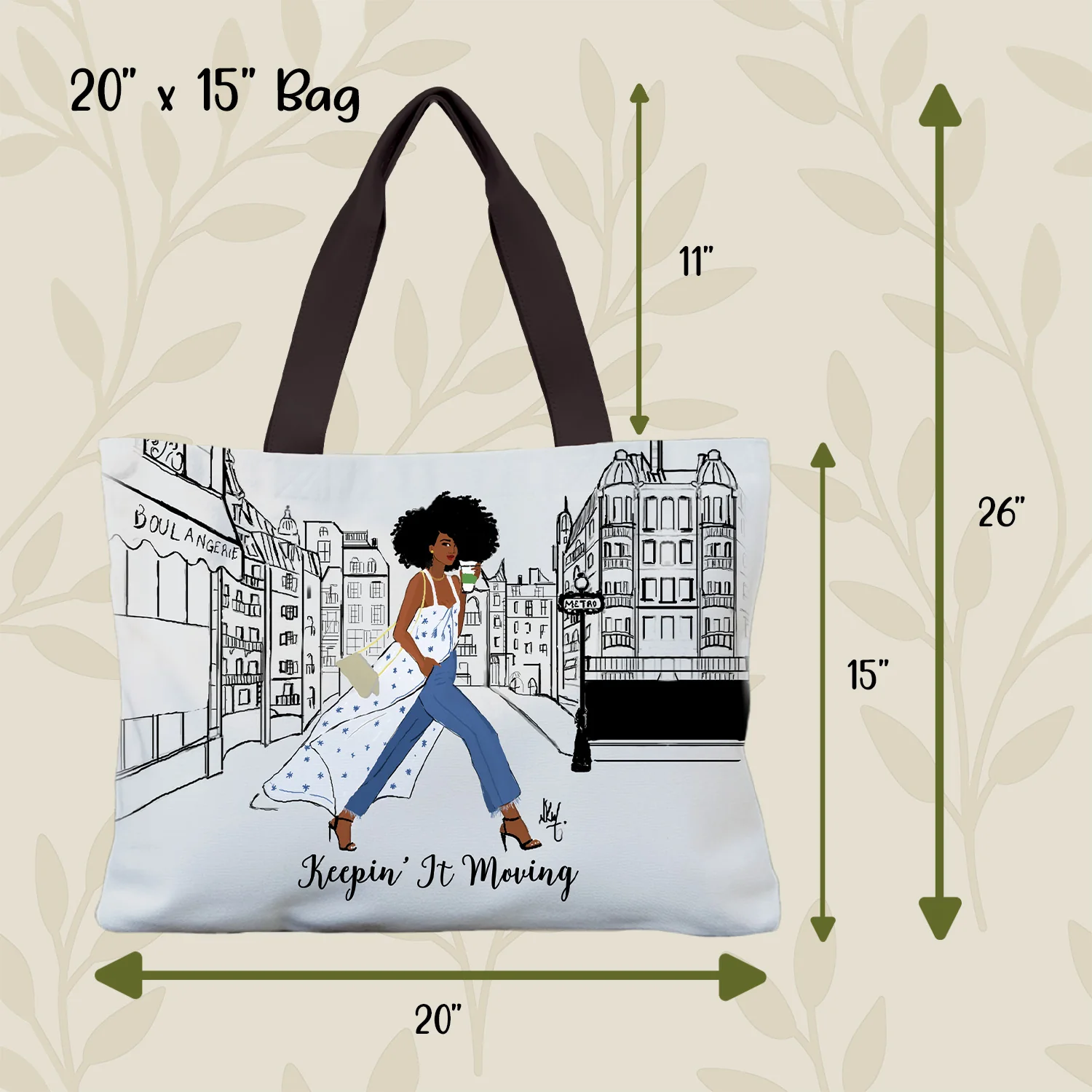 Keepin It Moving Canvas Bag - Image 2
