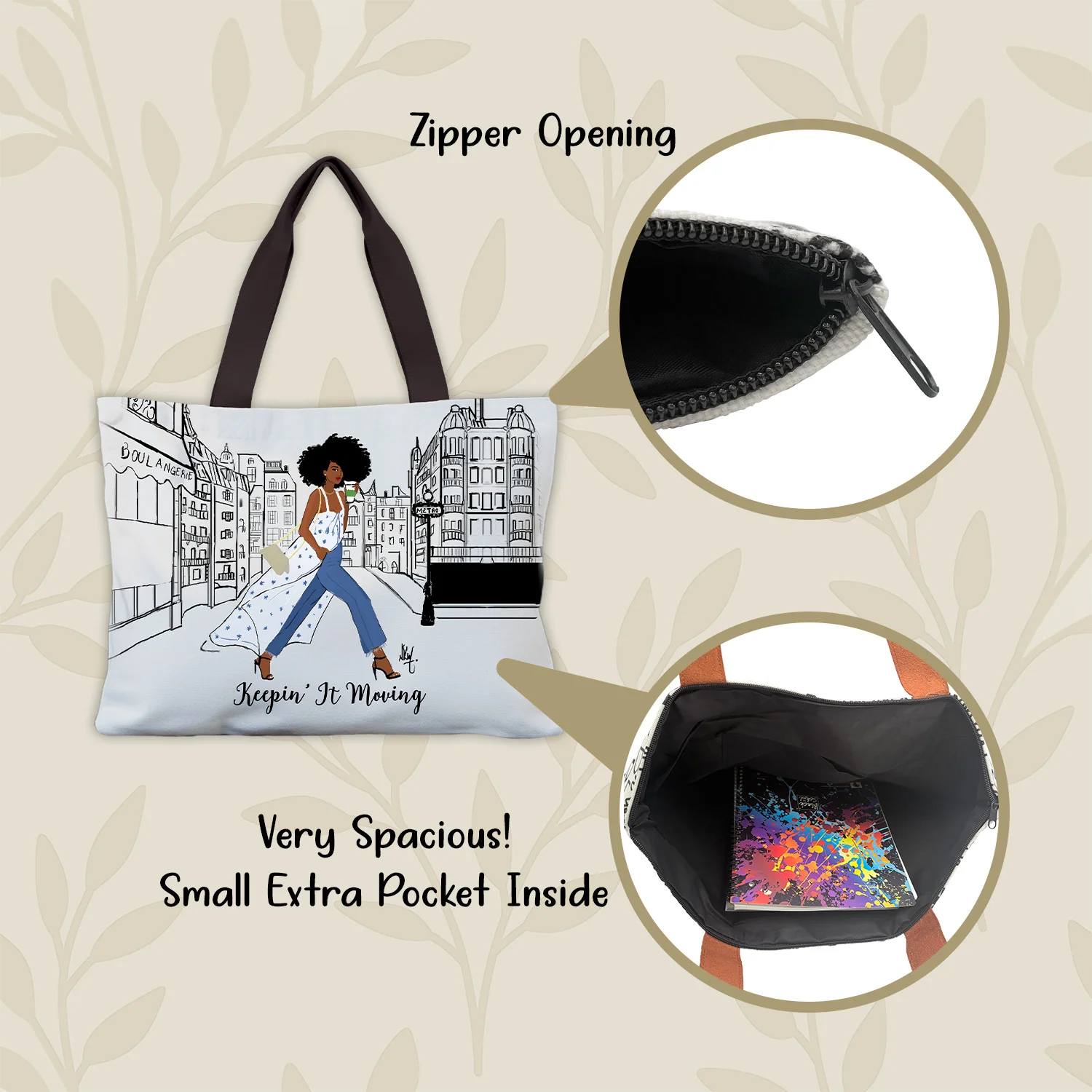 Keepin It Moving Canvas Bag - Image 3