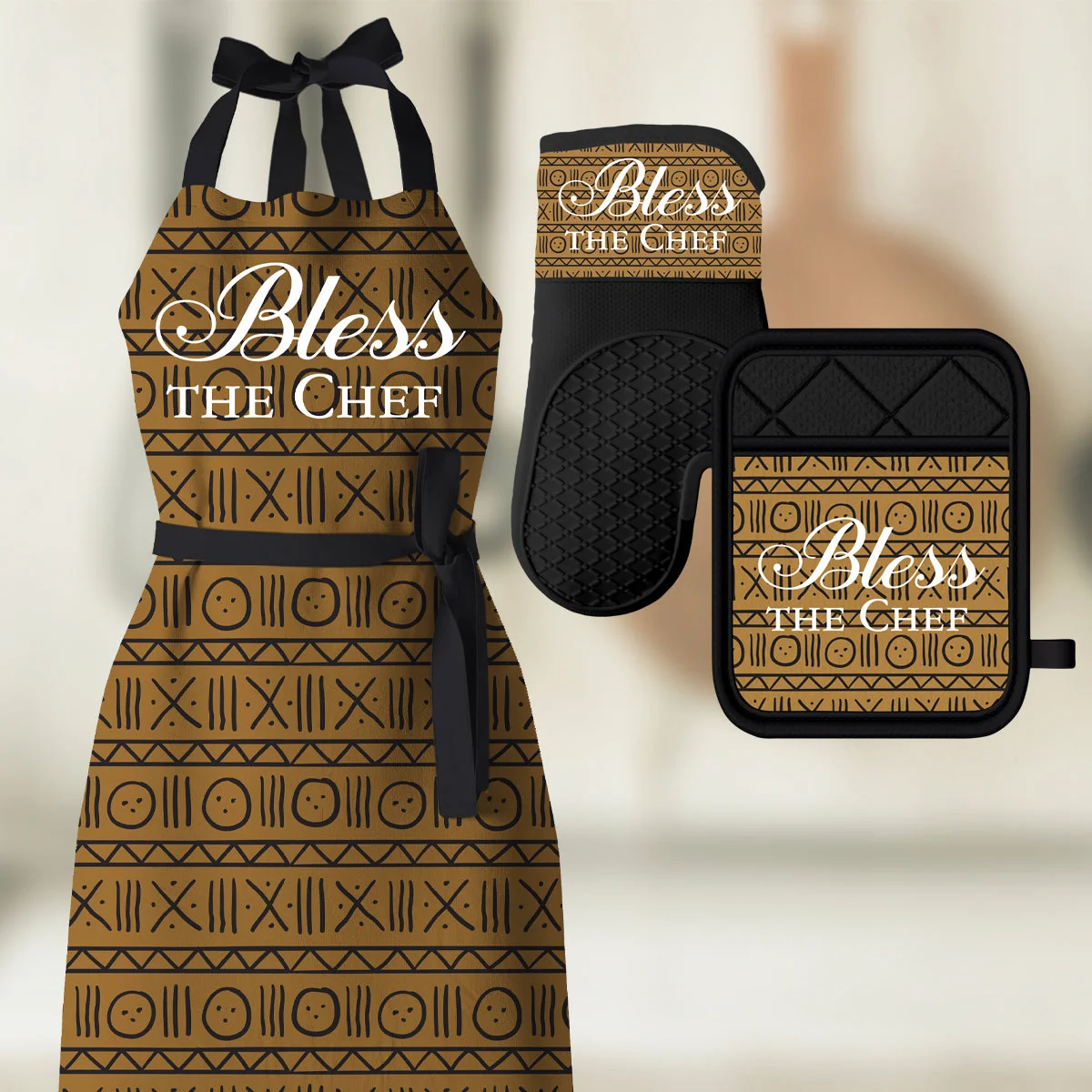 BLESS THE CHEF MITT/POT HOLDER SET - Image 4
