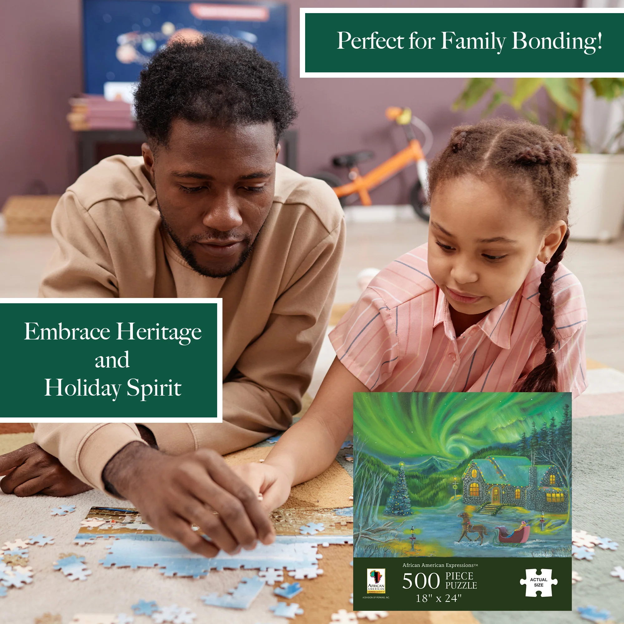 NORTHERN LIGHTS CHRISTMAS PUZZLE - Image 3