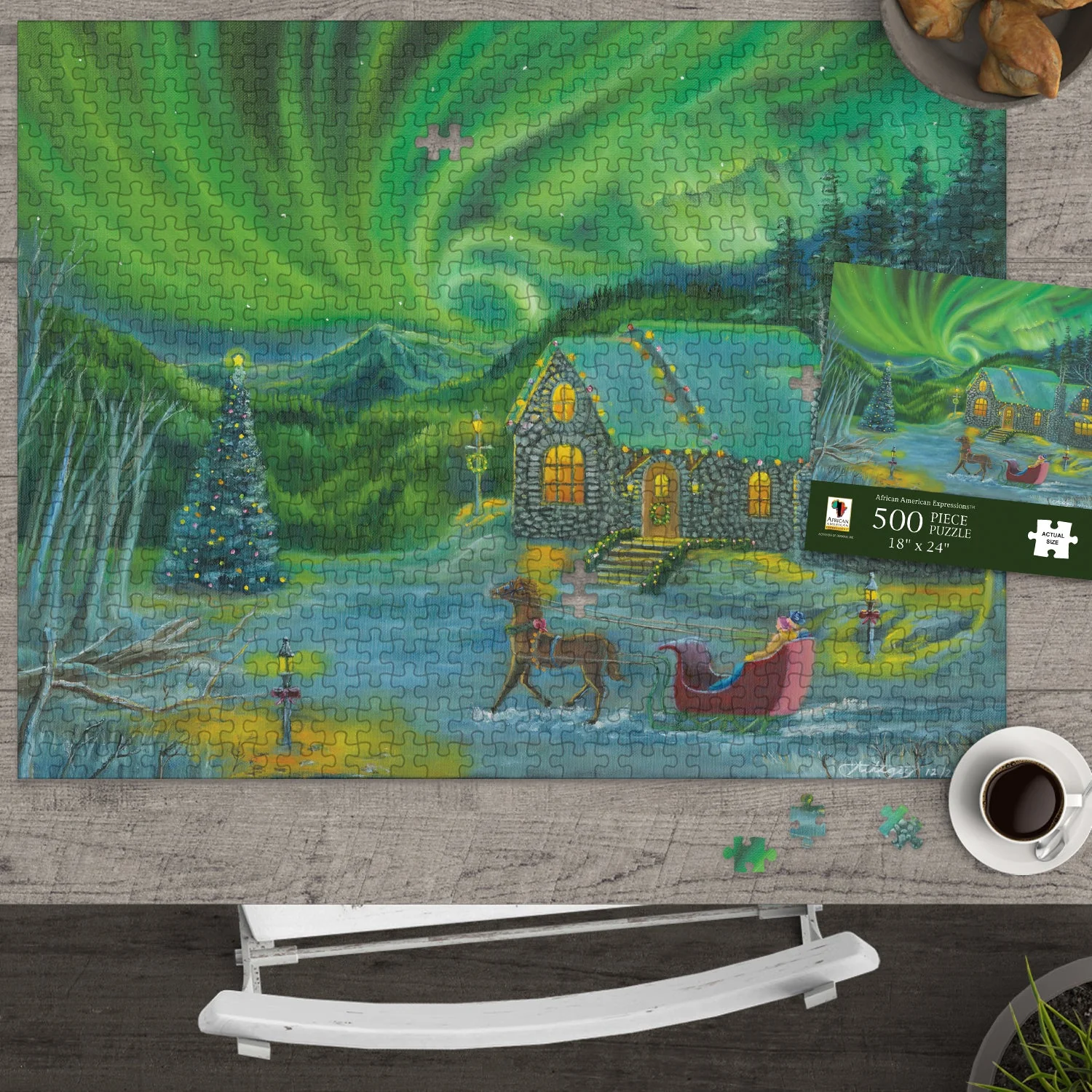 NORTHERN LIGHTS CHRISTMAS PUZZLE - Image 4