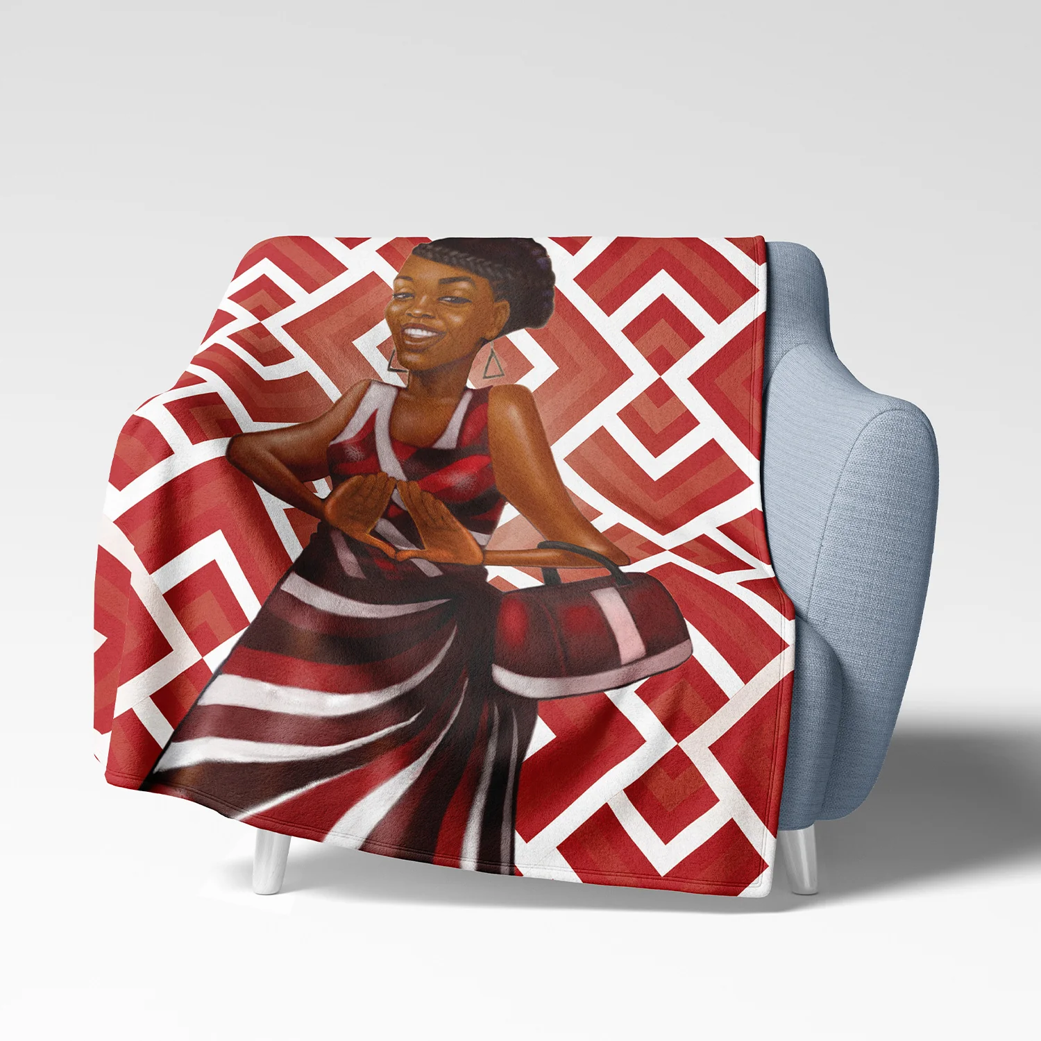 Red and White Blanket - Image 3