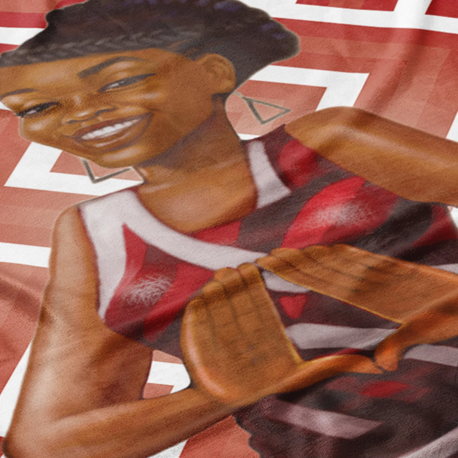 Red and White Blanket - Image 4