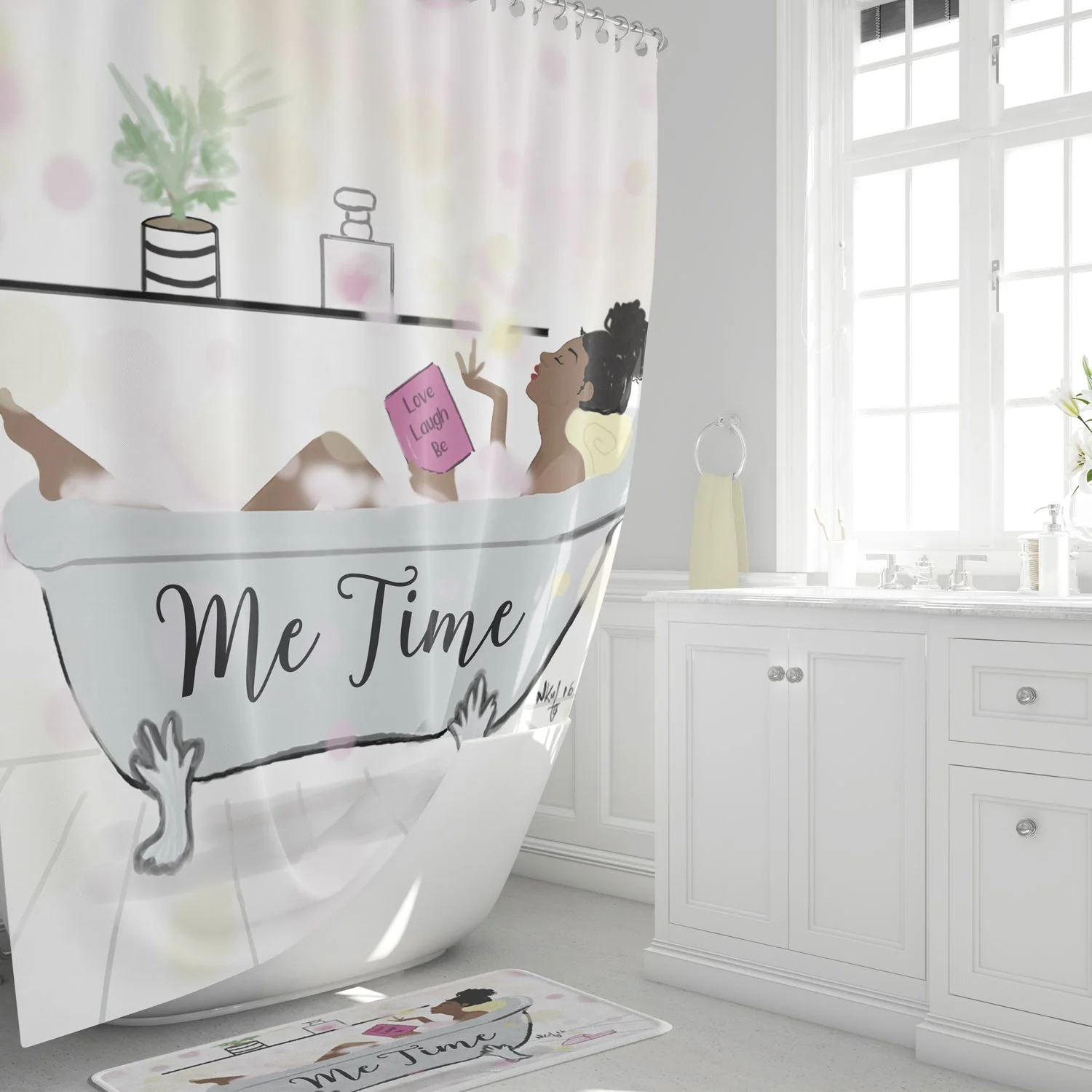 ME TIME SHOWER CURTAIN - Image 4