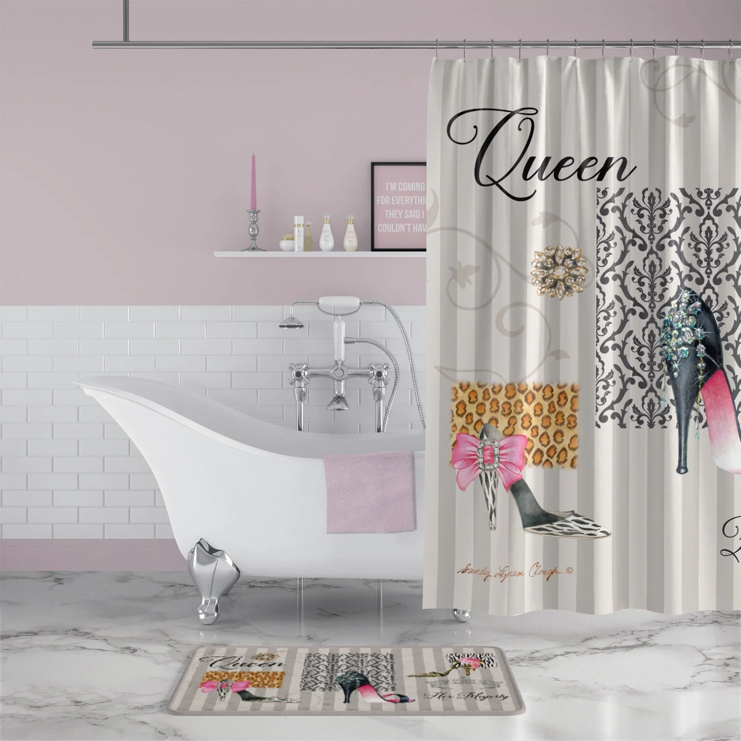 QUEEN SANDY CLOUGH SHOWER CURTAIN - Image 4