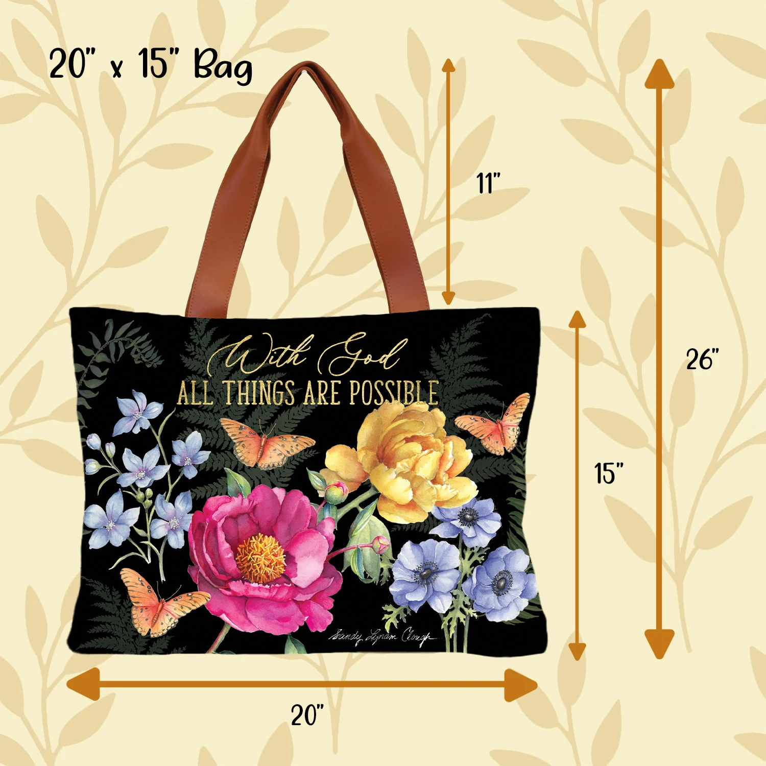 With God All Things Canvas Bag - Image 3
