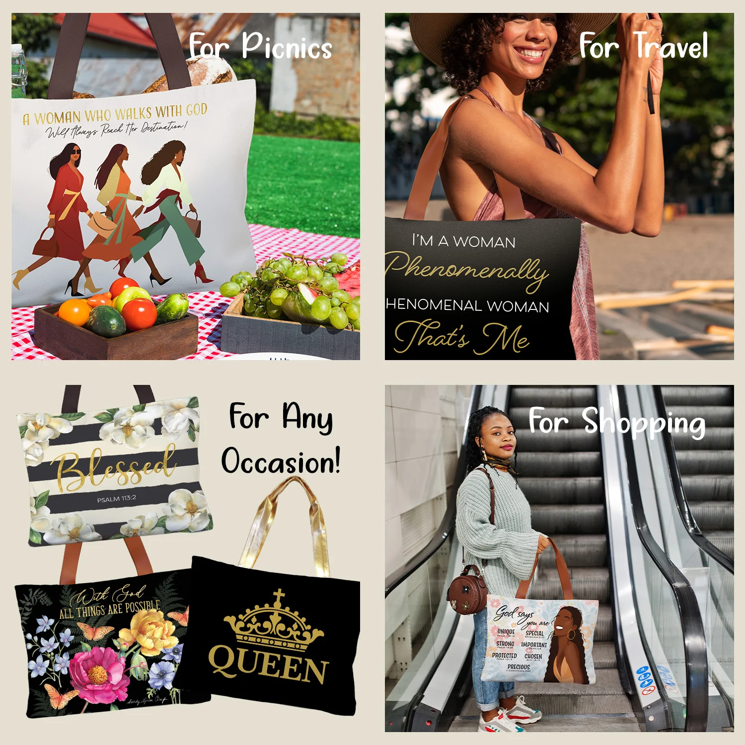 With God All Things Canvas Bag - Image 9